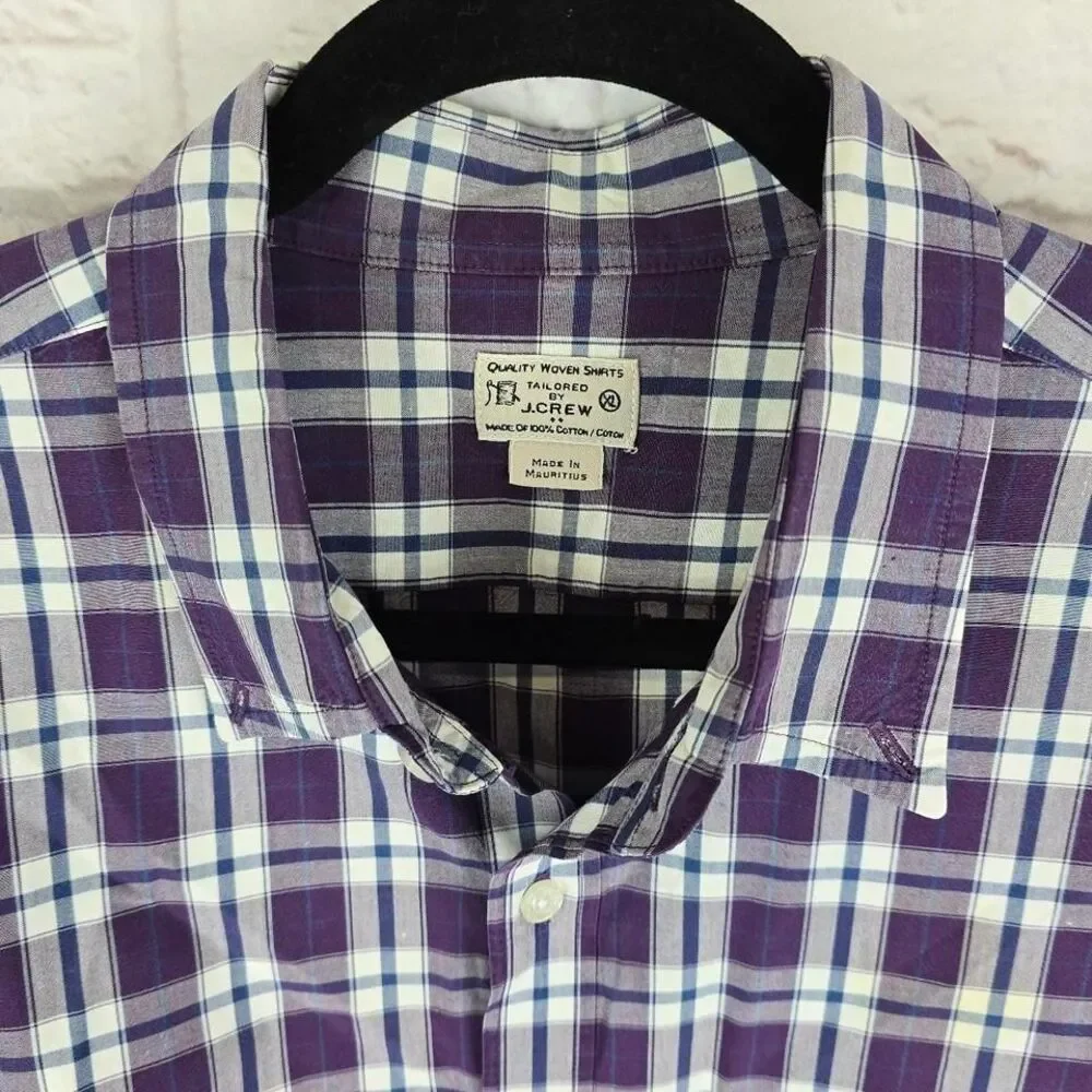 J Crew Tailored Fit Washed Long Sleeve Button Front Casual Shirt.‎ Men's XL