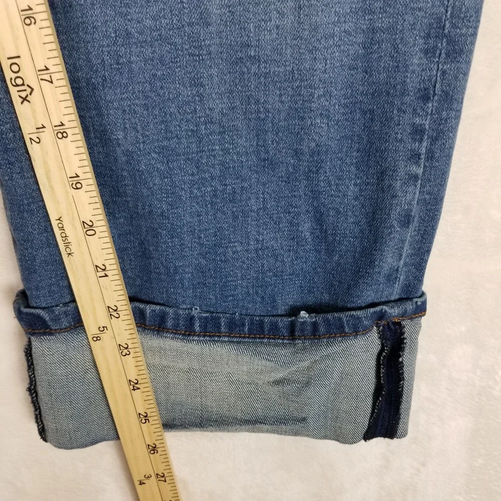 KUT from the Kloth Sienna Wide Leg Jeans Womens 10P Blue High Rise Cuffed Denim