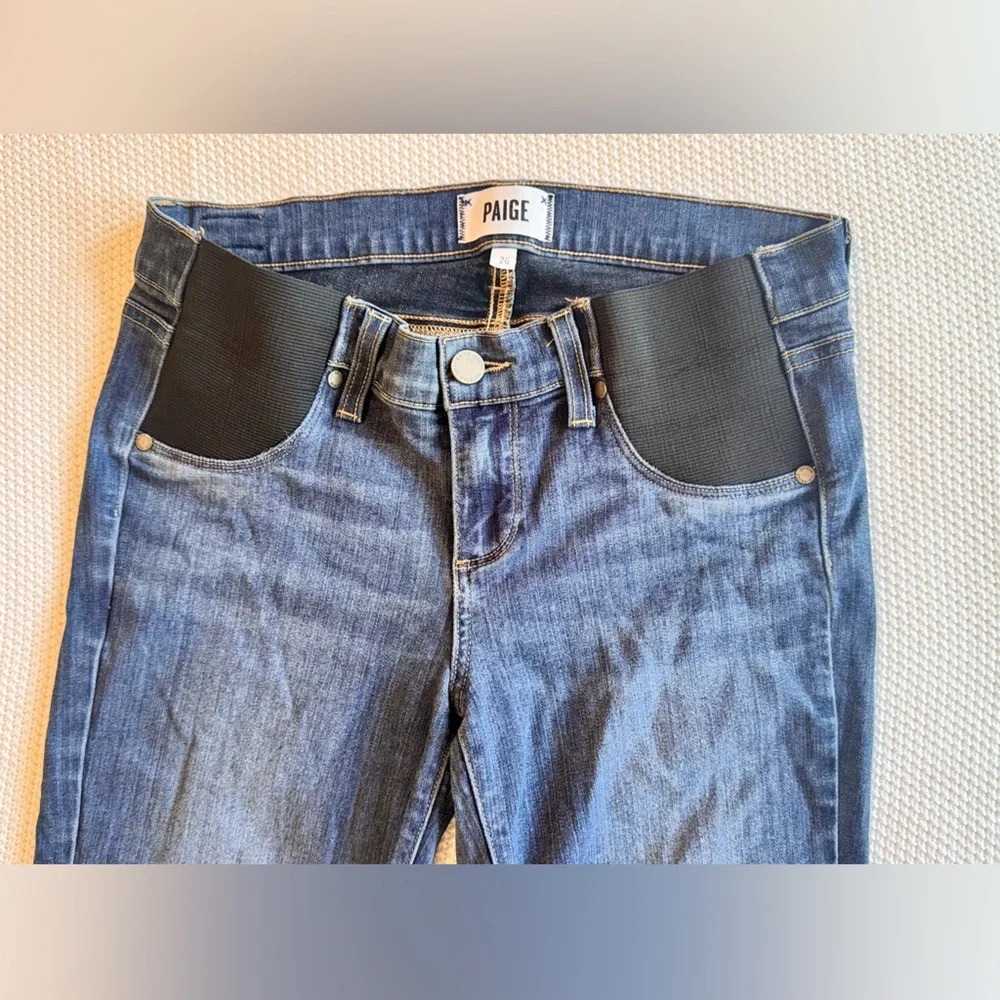 PAIGE Transcend Verdugo Ultra Skinny Jeans Stretchy Denim Maternity Pants