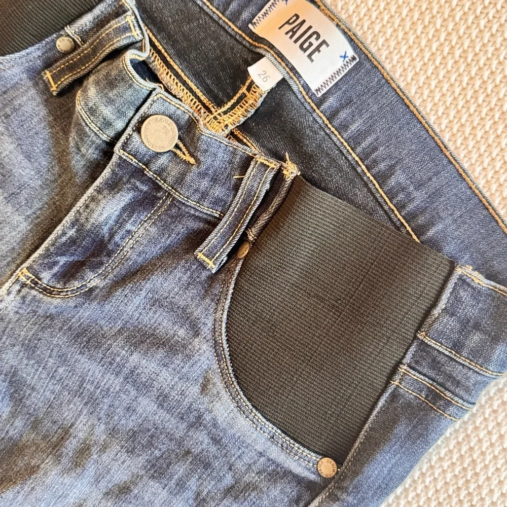 PAIGE Transcend Verdugo Ultra Skinny Jeans Stretchy Denim Maternity Pants