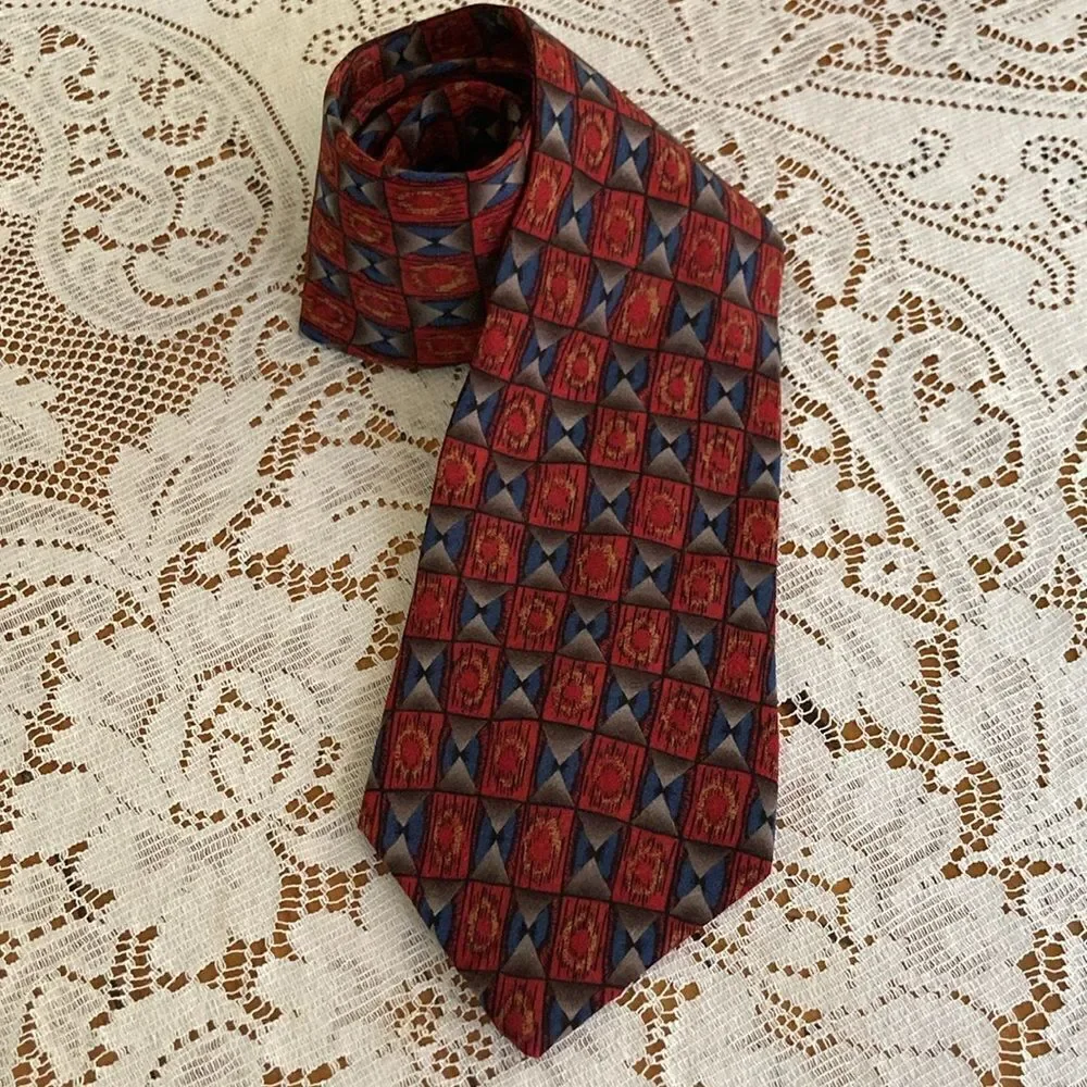 Men’s 100% Silk Tie Molecular Expressions Cocktail Collection EUC Made 🇺🇸 USA