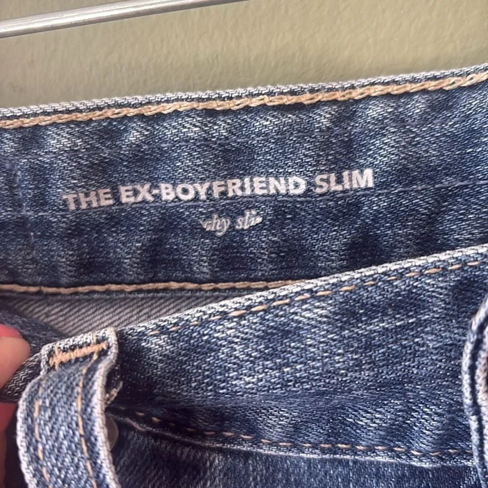 AG Adriano Goldschmied Distressed The Ex Boyfriend Slim Jeans Medium Wash Sz 26R