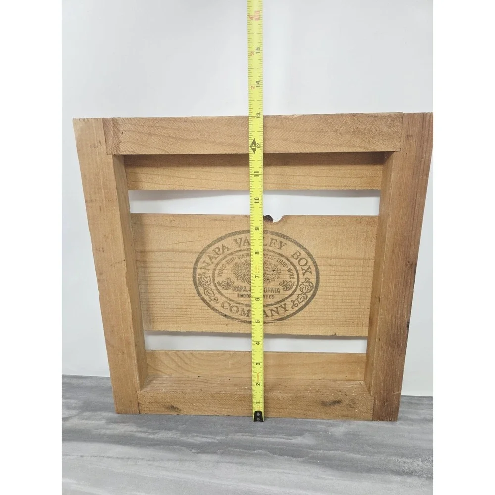 Vintage Wood Crate Wall Hang Napa Valley Box Company Decor 13×13