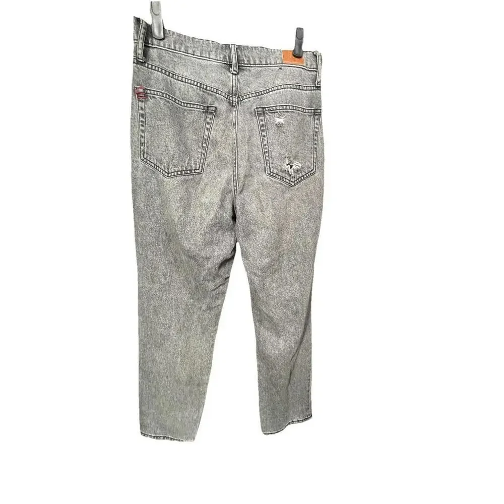 BDG Urban Outfitters Slim Straight Grey Wash Distressed Jeans Size 28