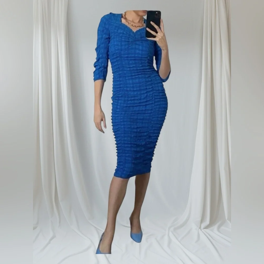 Zara ruched blue