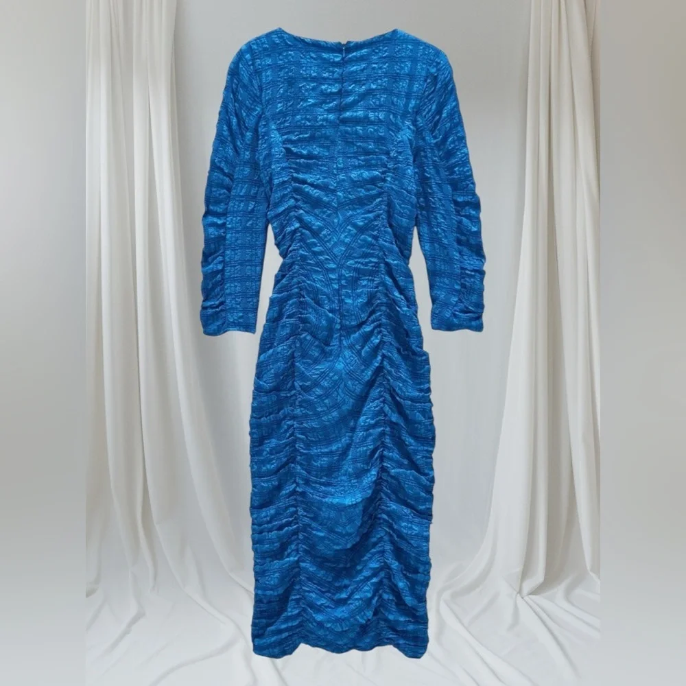 Zara ruched blue