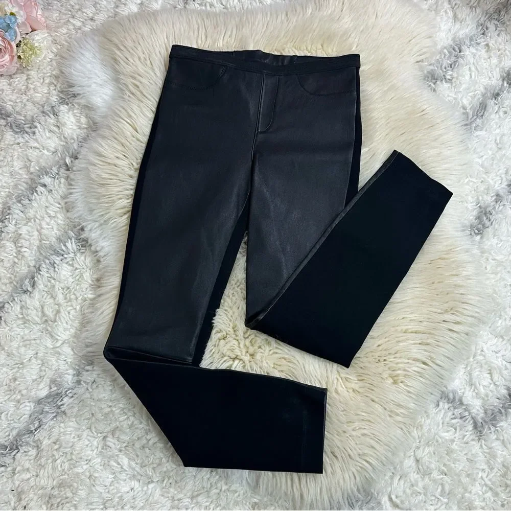 Neiman Marcus Black Leather Collection Leggings