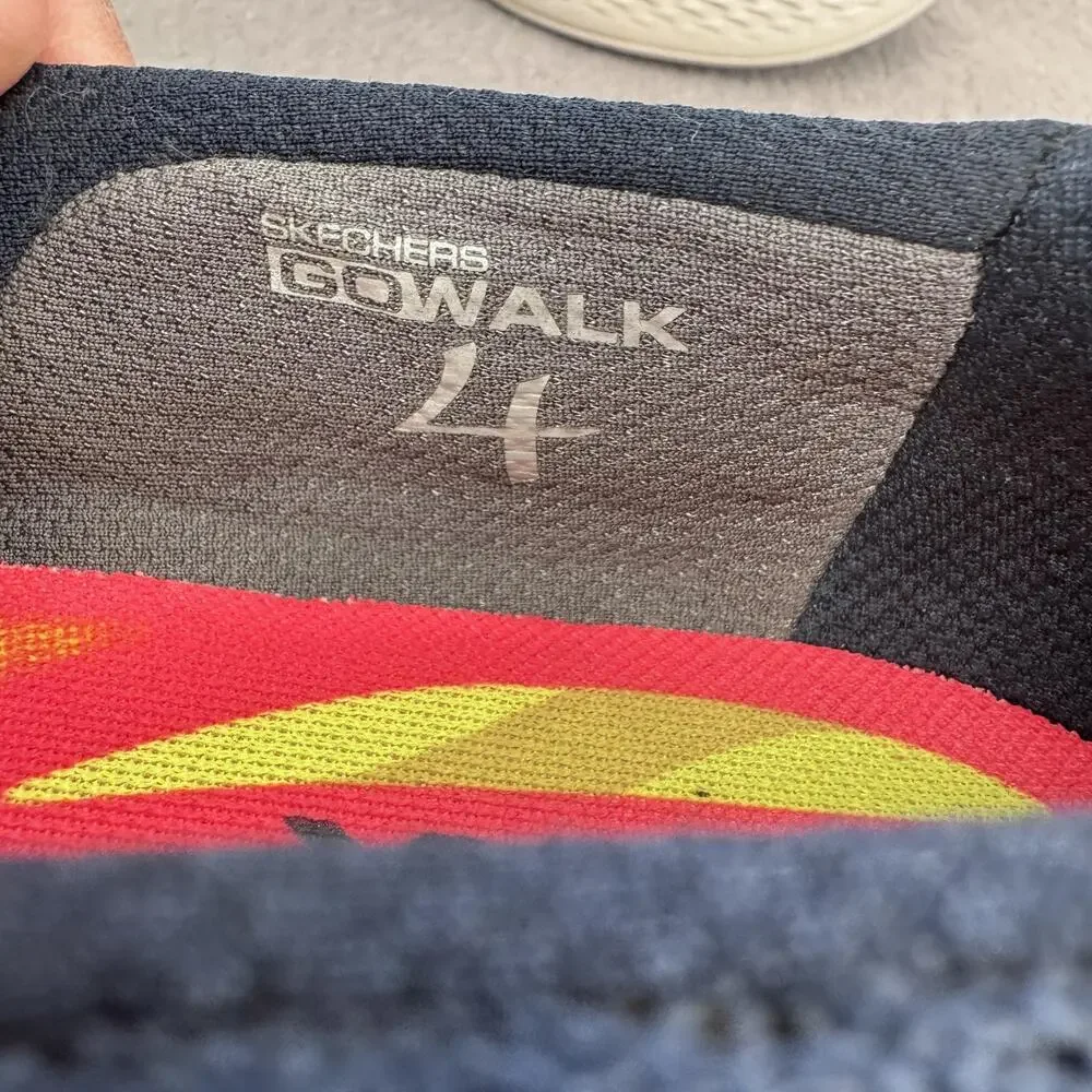 Skechers‎ GOwalk 4 Shoes Womens Size 7.5 Navy Walking Slip On Goga Max SN 14148