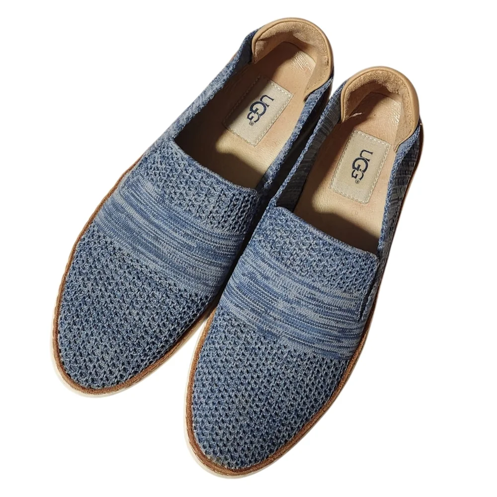 UGG Sammy Cushioned Slip-On Sneakers Women’s Sz 7 Blue Heather Loafers Comfort
