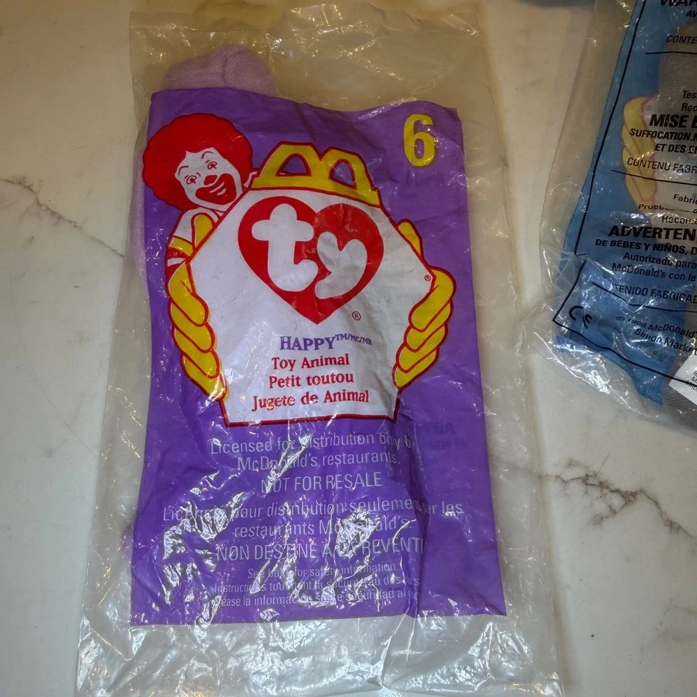 McDonalds Ty Teenie Beanie Babies Lot of 10 New Sealed in Bag‎ vintage 1998