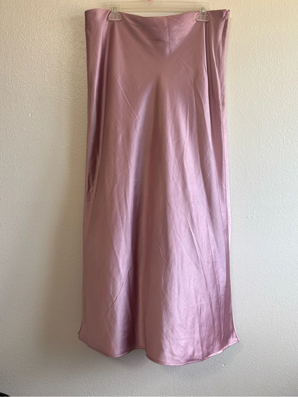 Open Edit Size XL Pink Satin Maxi Skirt Feminine Fairy Whimsy Coquette Romantic