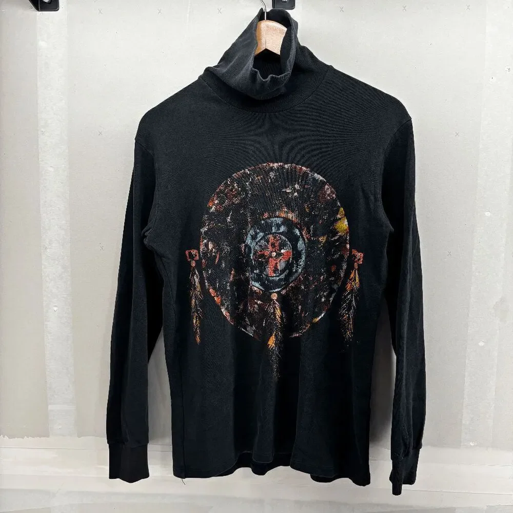 Vintage Duofold Turtle Neck Cotton Base Layer Womens M Hand Painted DreamCatcher