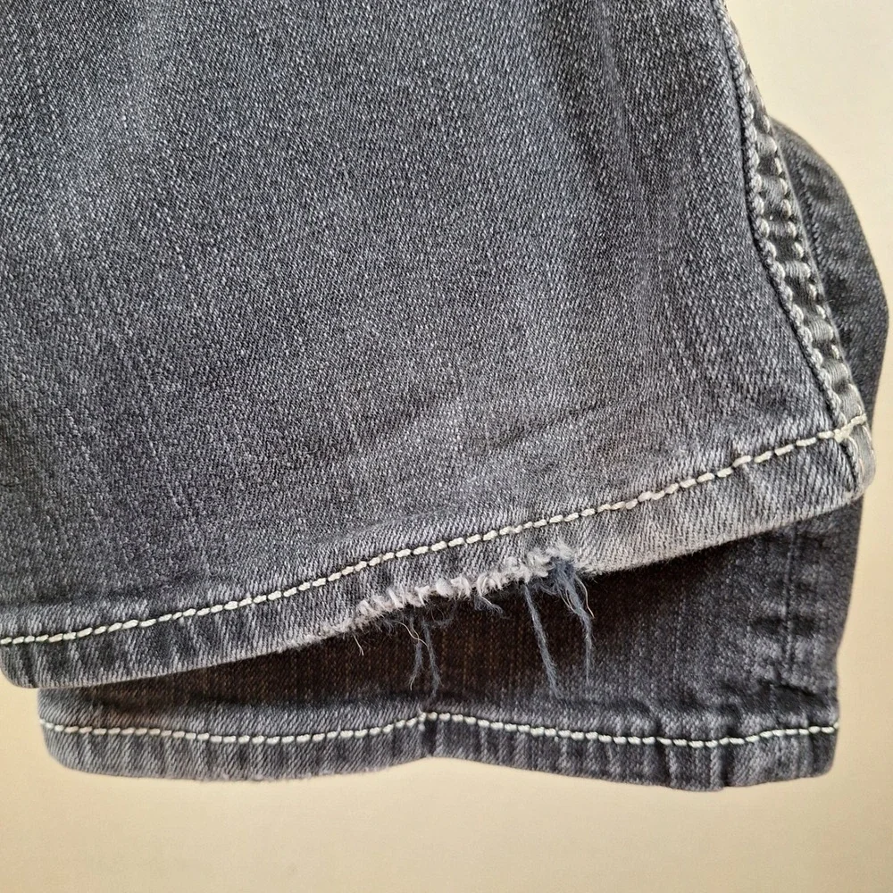 Miss Me Bootcut Black Denim Studded Bling Gem Flap Pockets‎ 30   JP535184