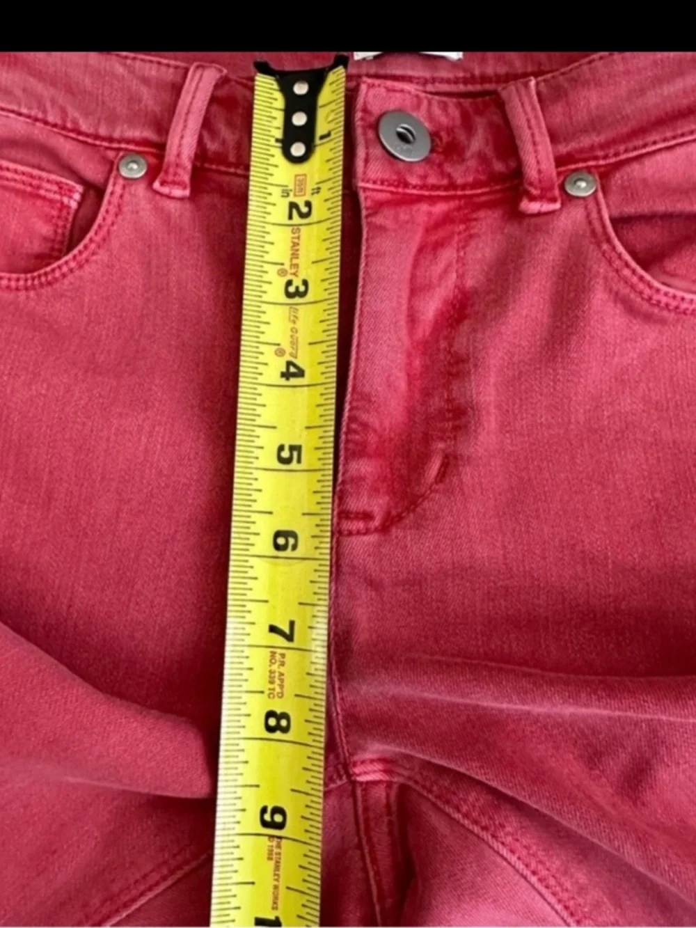 J. Jill Denim Authentic Fit Cropped Jeans Women’s 4 Coral Pink Stretch Cuff