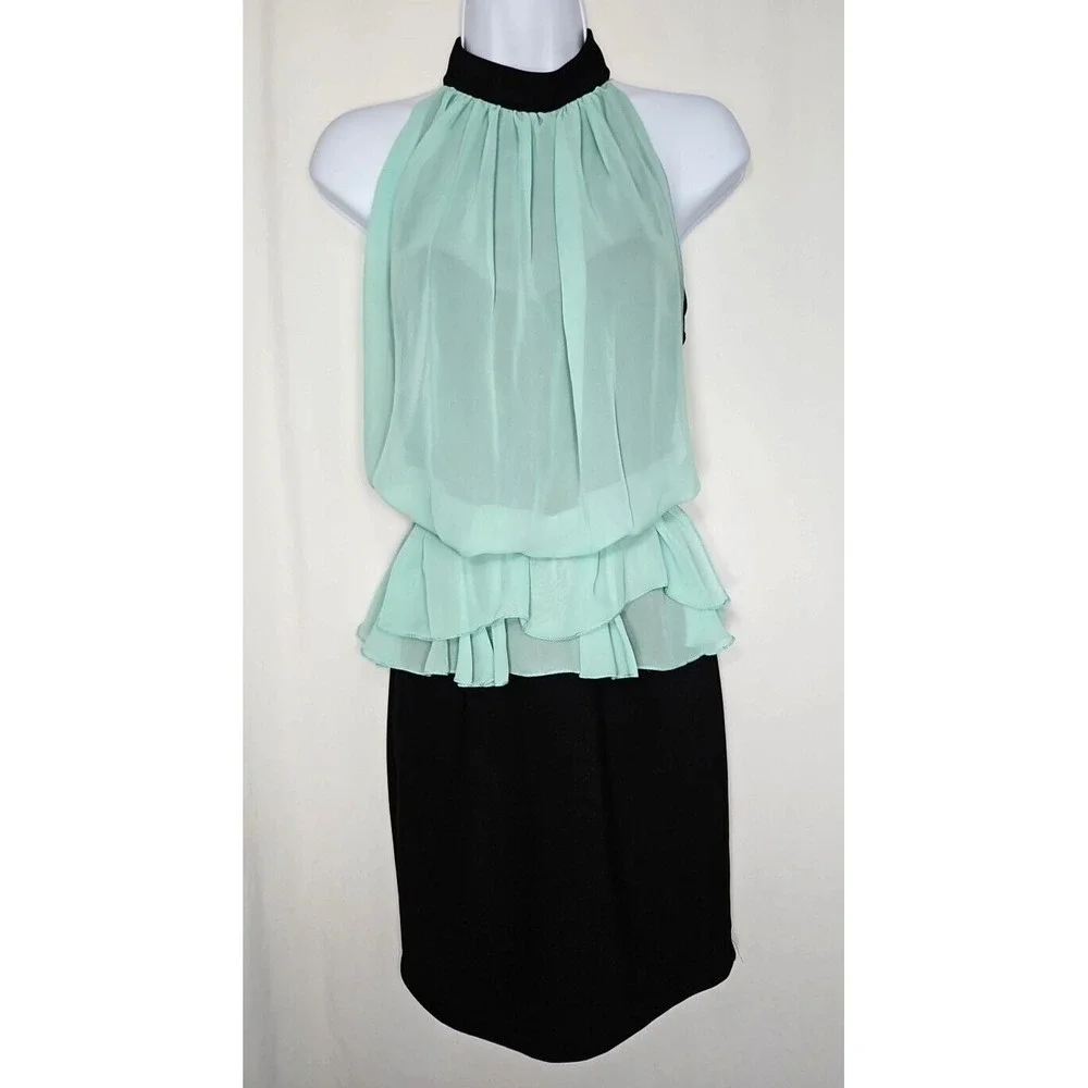 Mystic Women's Black Backless Halter Mini Dress Size‎ Medium - NWOT