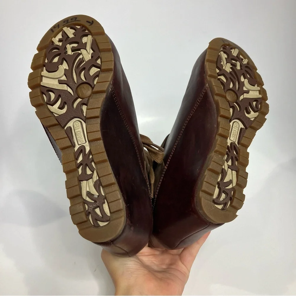 Merrell wedgetarian cinnamon smooth leather ankle boots women’s size 7‎ casual