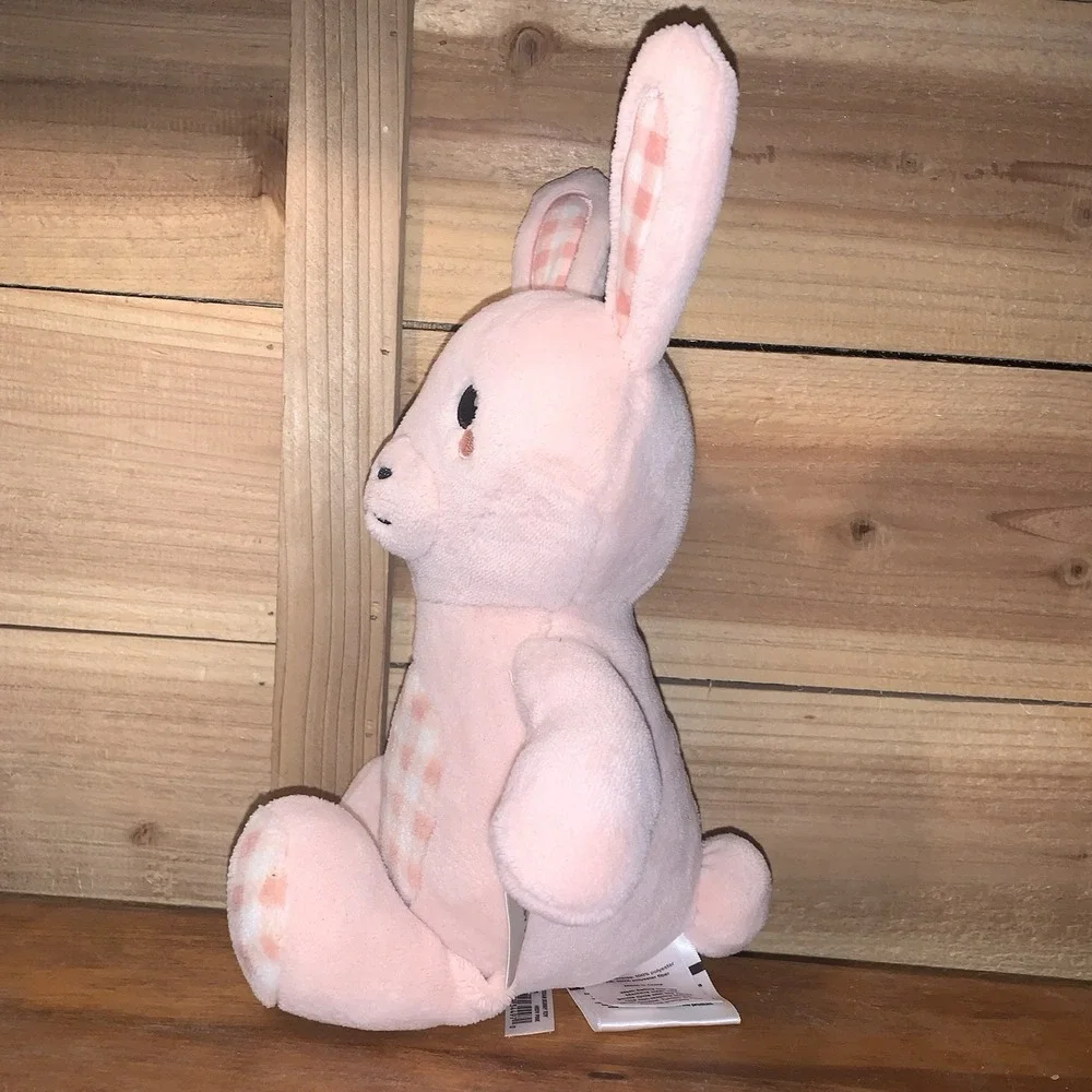 Laura Ashley Osian Sprig Bunny Toy Plaid  Plush in‎ Hedy Pink 8.5