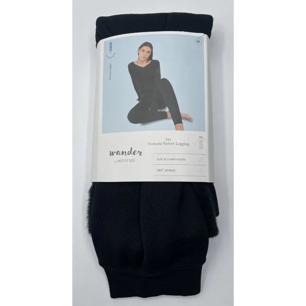Wander HotTotties Leggings Women’s Size Medium Victoria‎ Velvet Black Soft