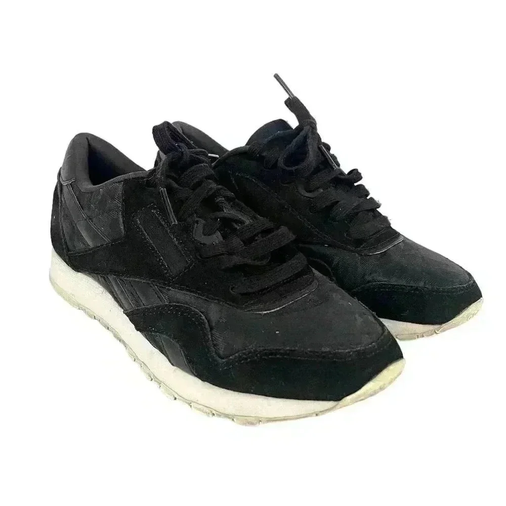 Reebok Black Casual Training Shoes‎ Sz 5.5 Women's Lace Up