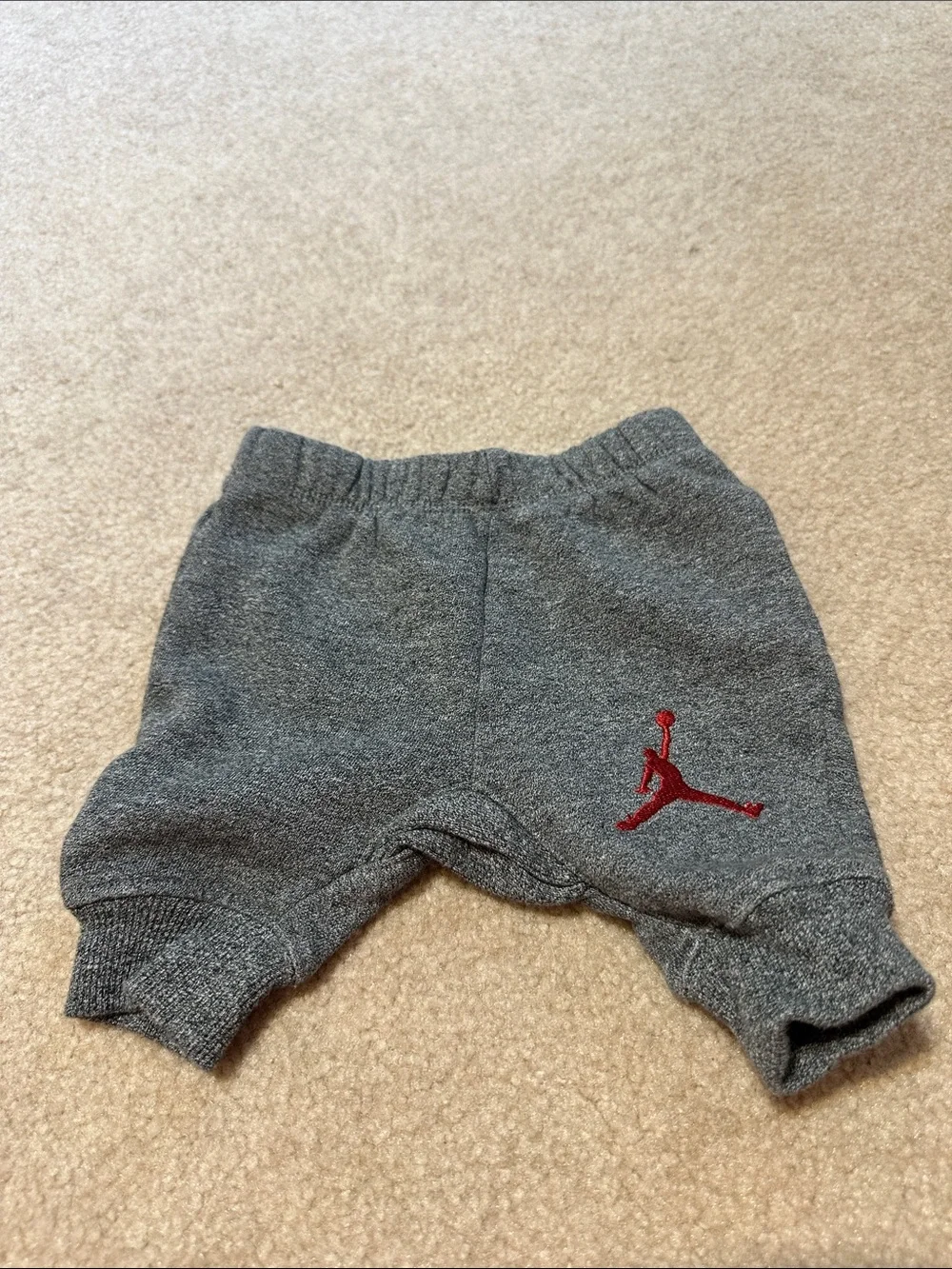 Jordan Gray Baby Jogger Shorts with Red Jumpman