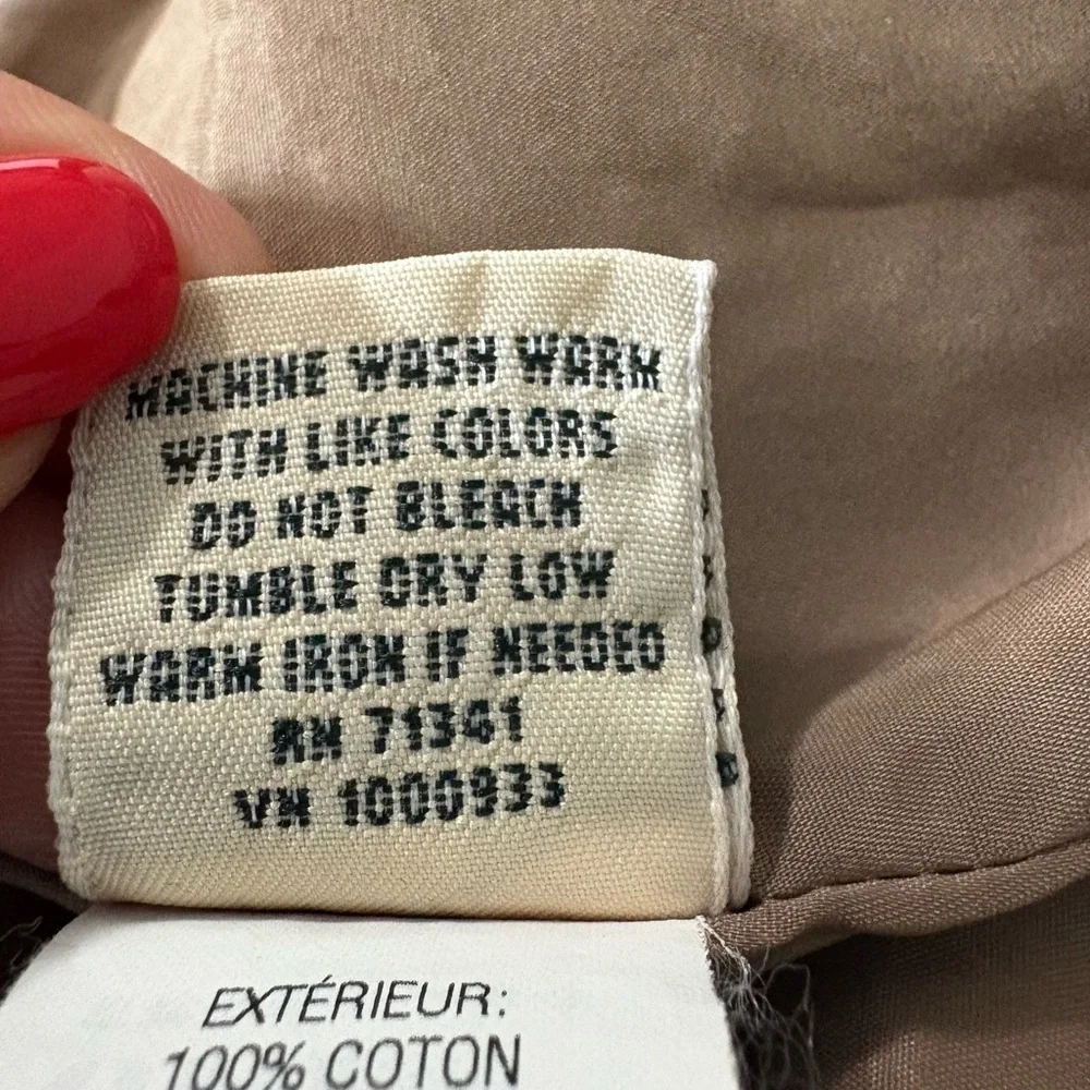 L.L. Bean Cotton Brown Plaid A-Line Mini Skirt with‎ Pockets, Side Buckle Detail