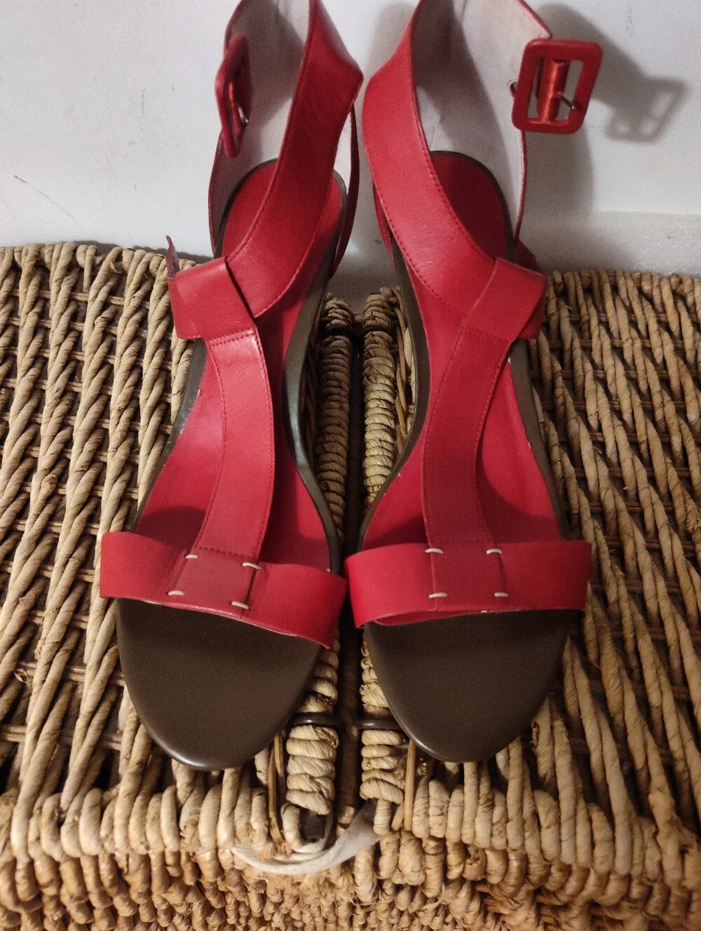 Caslon Red T- Strap Sandals Size 9