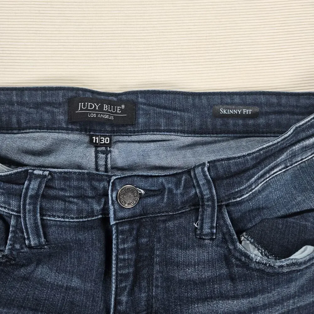 Judy Blue Mid Rise Stretch Casual Denim Skinny Fit‎ Jeans Women's Size 11/30