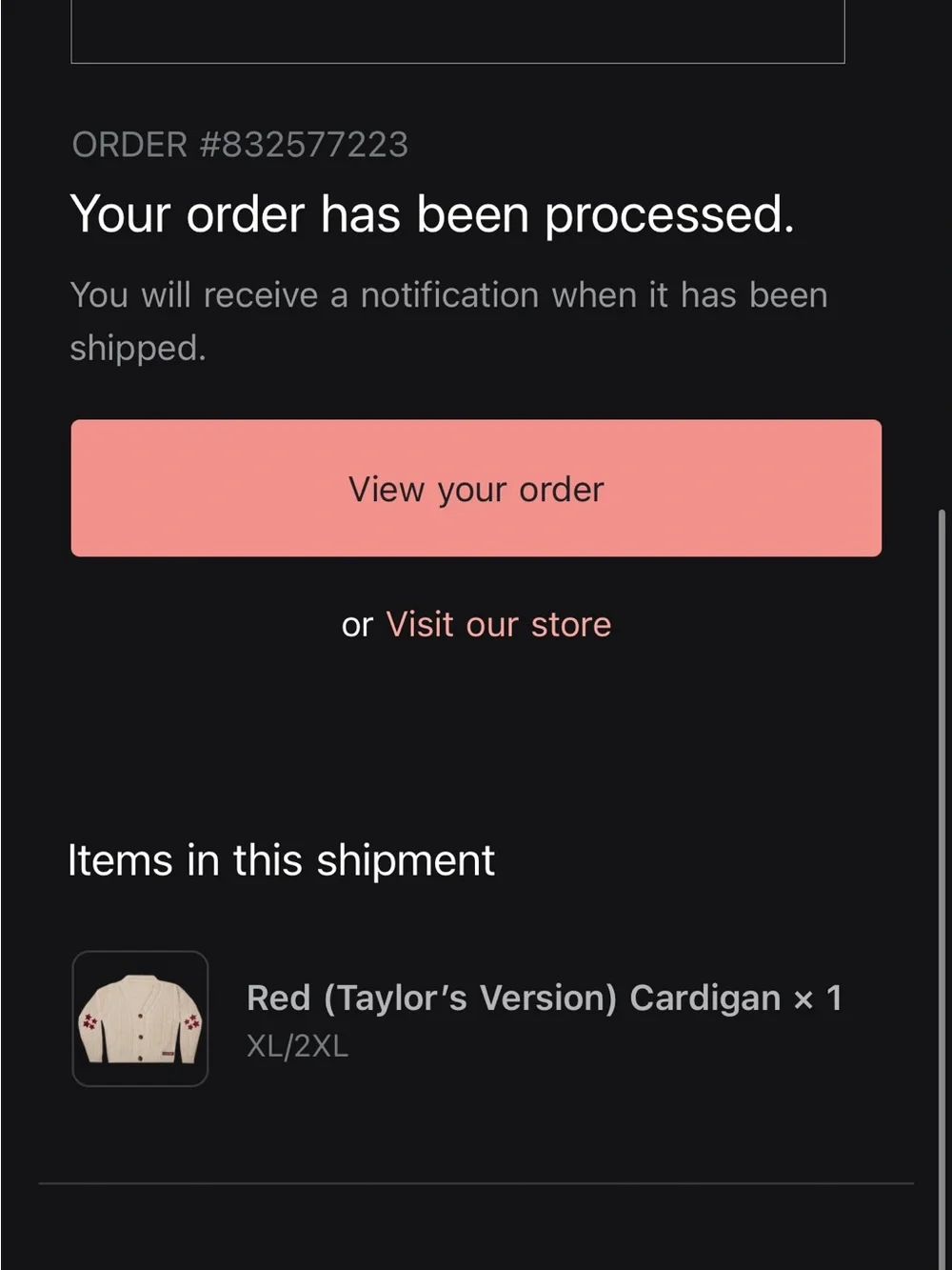 Taylor Swift cozy cream