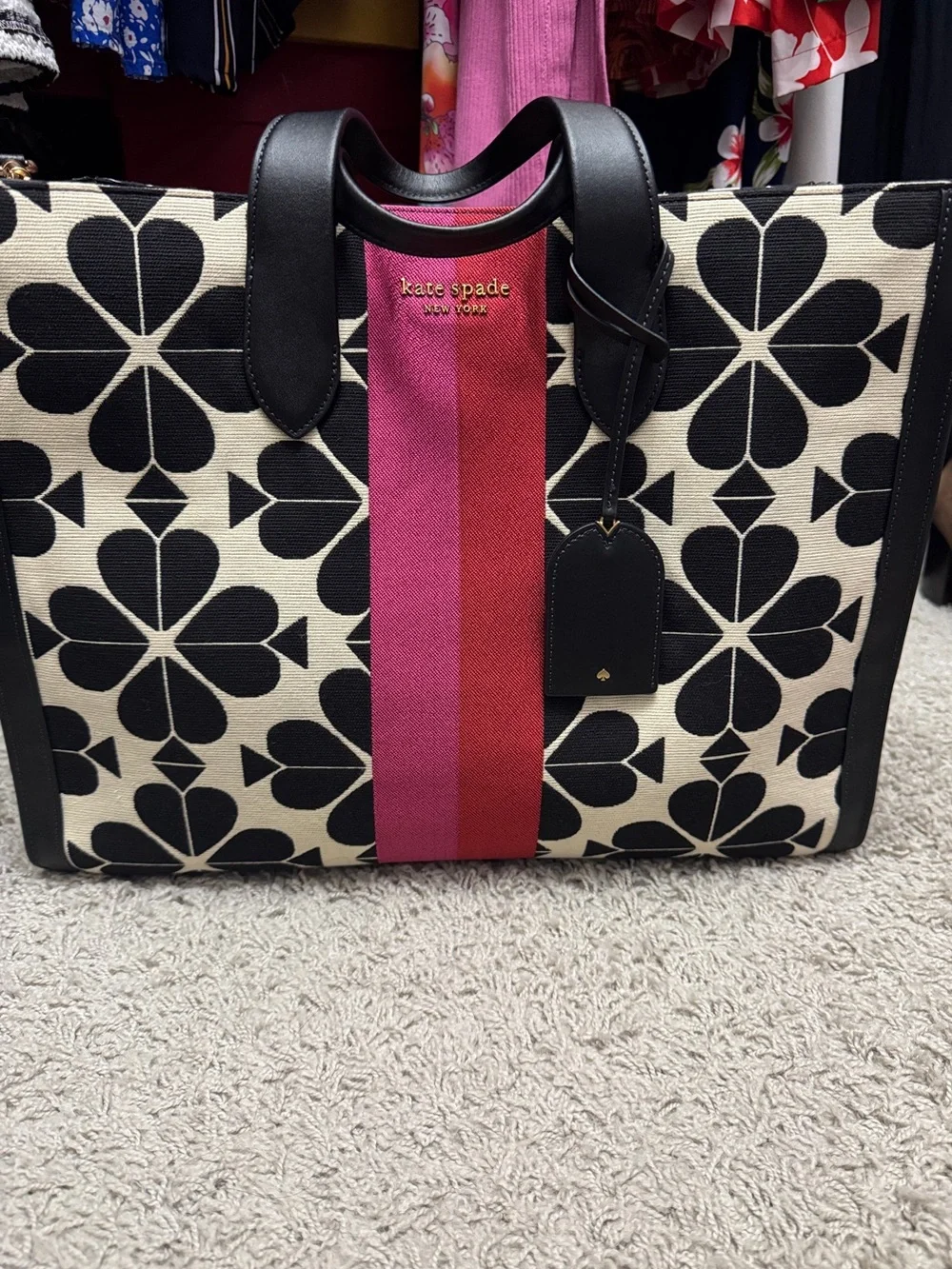 kate spade leather trim