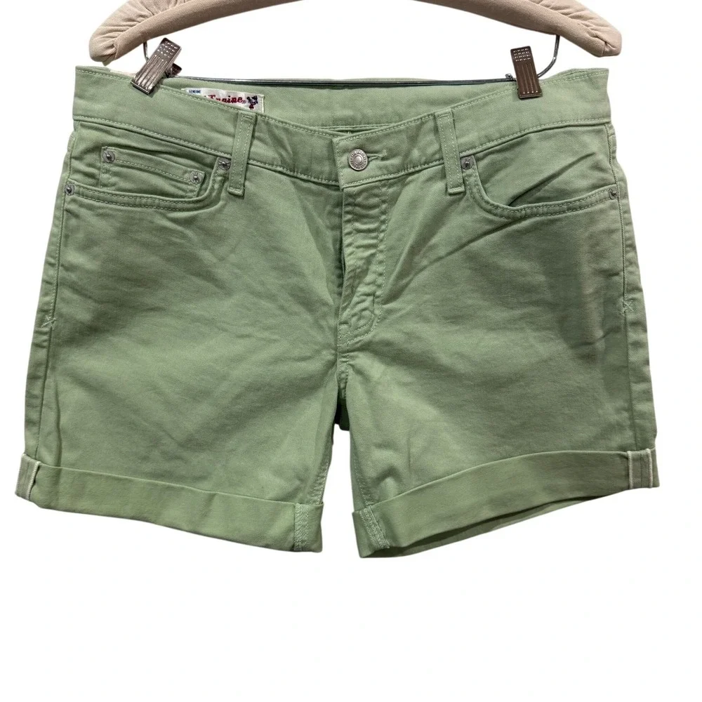 Red Engine Corvair Spearmint Green Roll Cuff‎ Boyshorts Sz 30 Made in USA 907-26