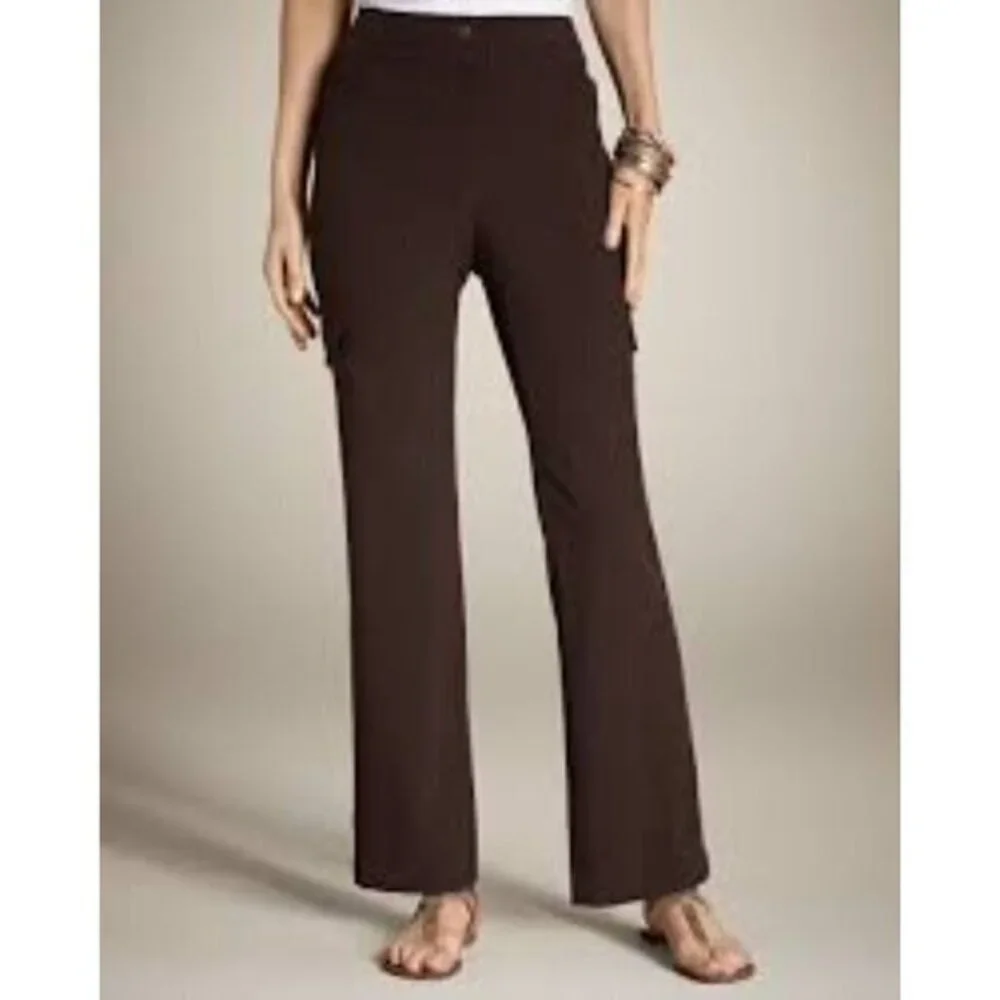 Chico's Zenergy Neema Courtney Black Cargo Pants Short Size 3 (16) NWT