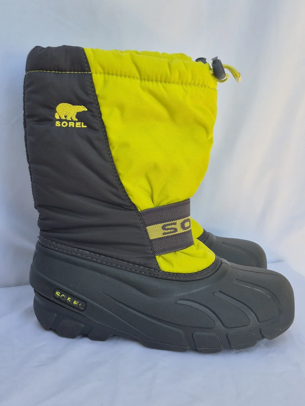 SOREL Commander Kids Snow Boots Waterproof Neon UNISEX Removable Liner Size 3