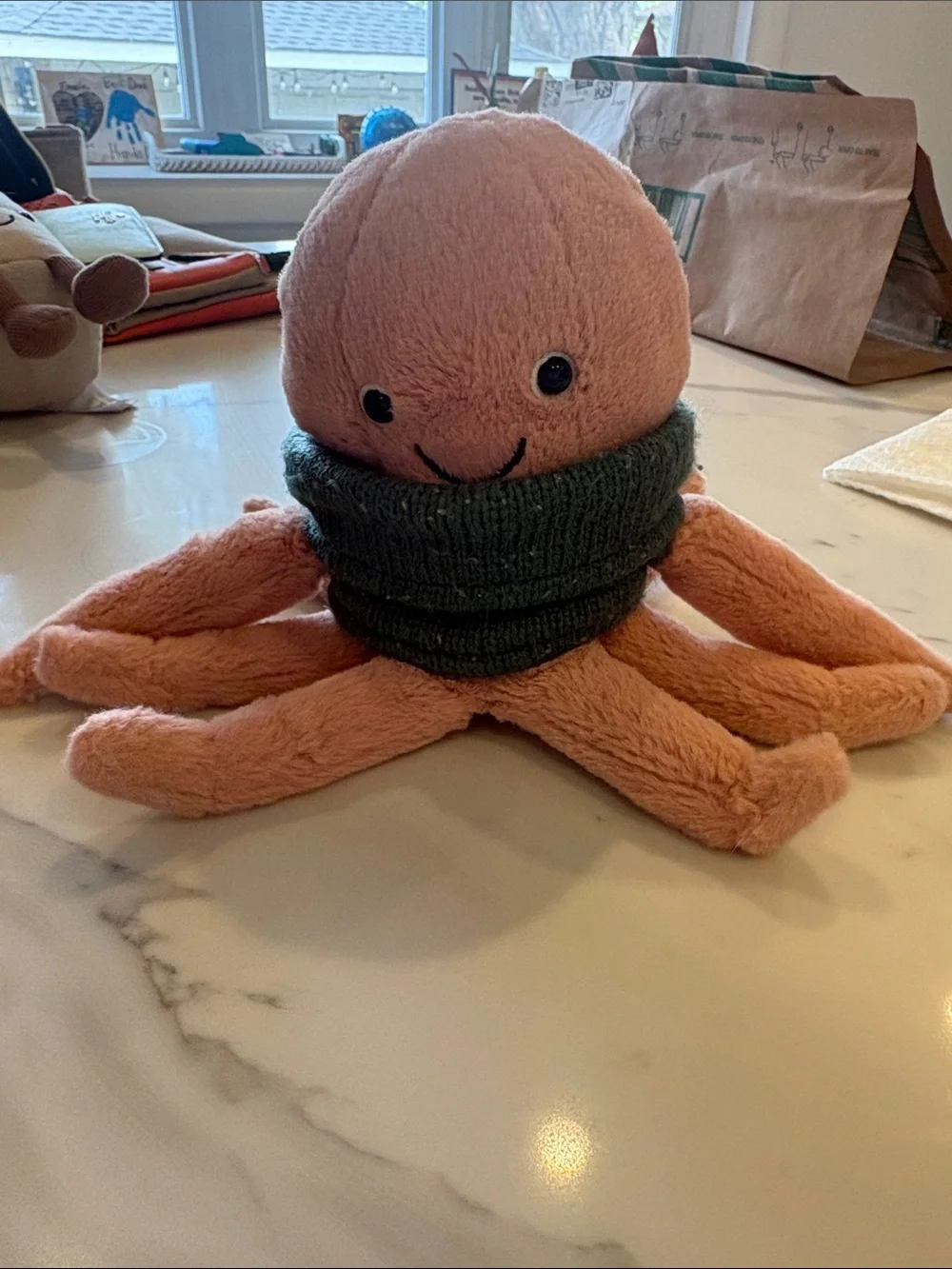 Jellycat sweater wearing octopus