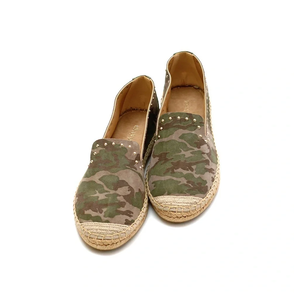 Maypol Camouflage Espadrille Flats Size 10