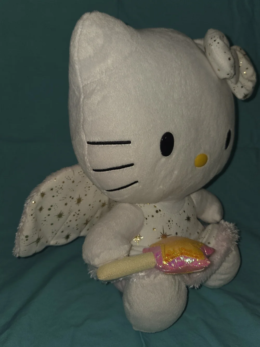 Sanrio Hello Kitty Sparkle Star Plush - White with Gold Details