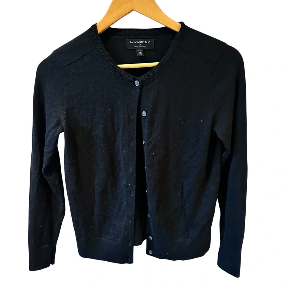 Banana Republic Factory‎ Cashmere Blend Cardigan Black Size XS P Gray Size XXS P