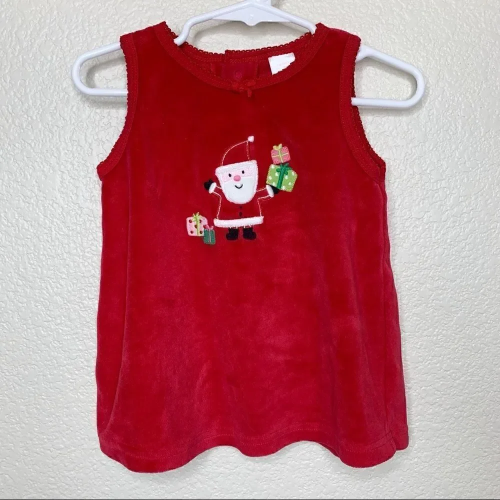 Carter’s 9 Months Baby Girl Embroidered Santa Dress