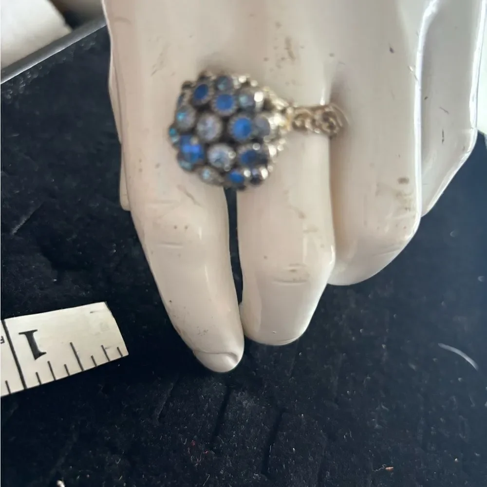 Cocktail Ring Jewelry accessory pearl beaded accessory rare bling silver blue