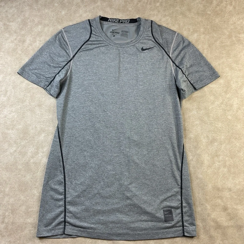 Nike Pro Shirt Muscle Training Dri-Fit Fitted Running Gym Workout 703104 Sz S‎