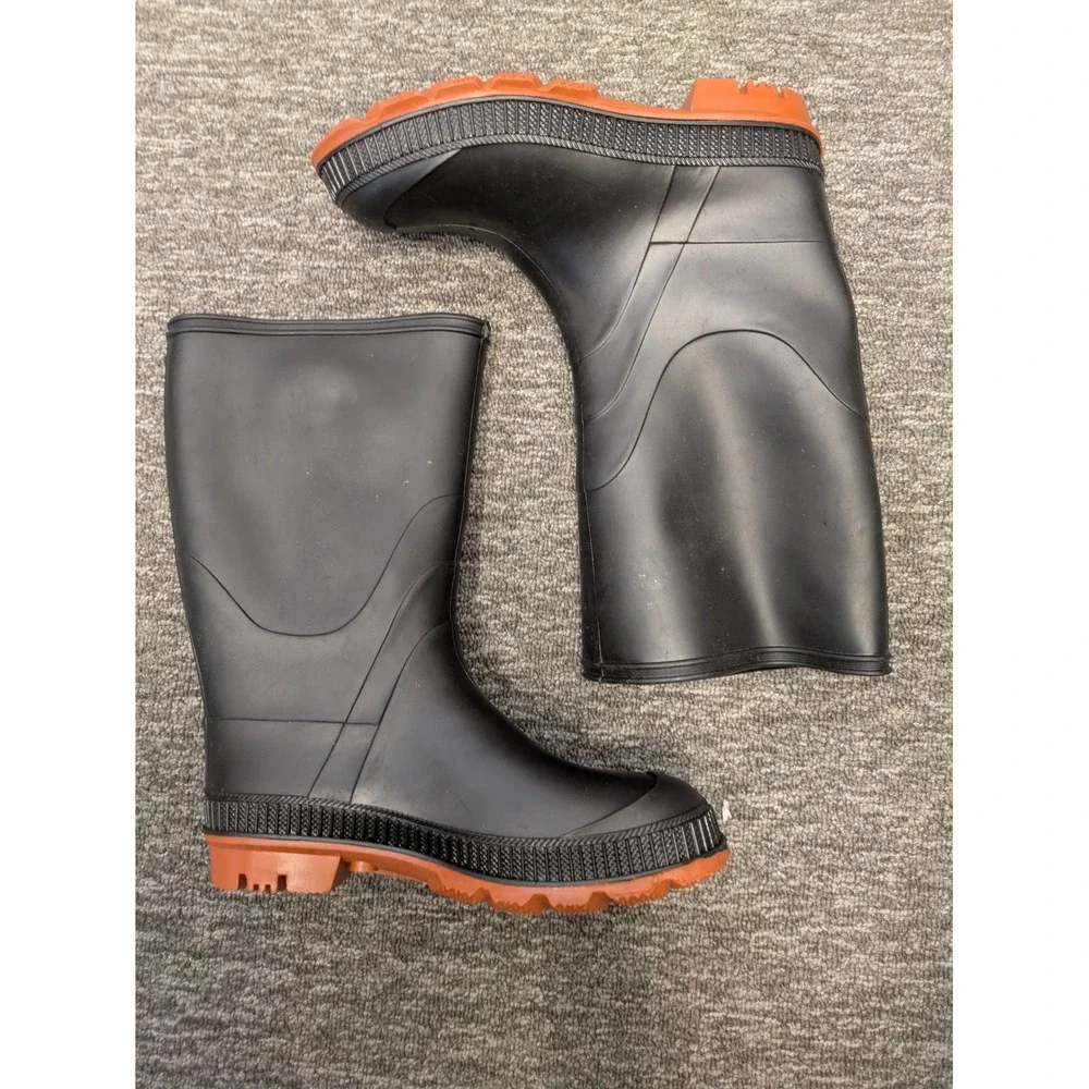 Kids‎ Size 4 Black Rain Boots Rubber Waterproof