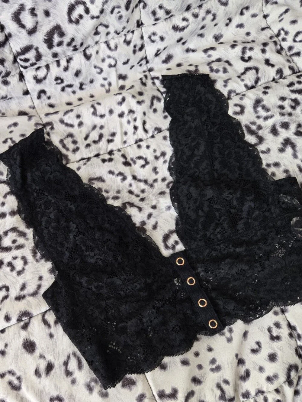 Free People Black Lace Bralette Sz S