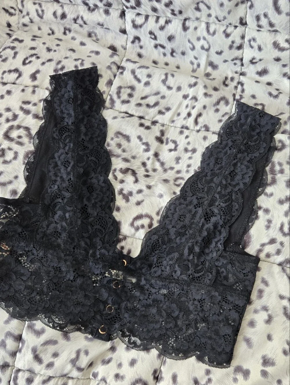 Free People Black Lace Bralette Sz S