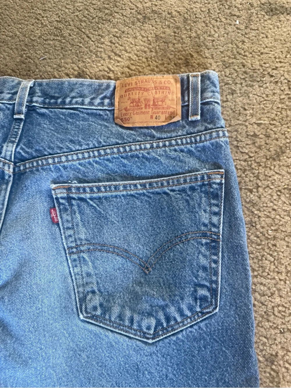 Vintage Levis 550 Jeans Men 40x34 Relaxed Fit  90s Y2K