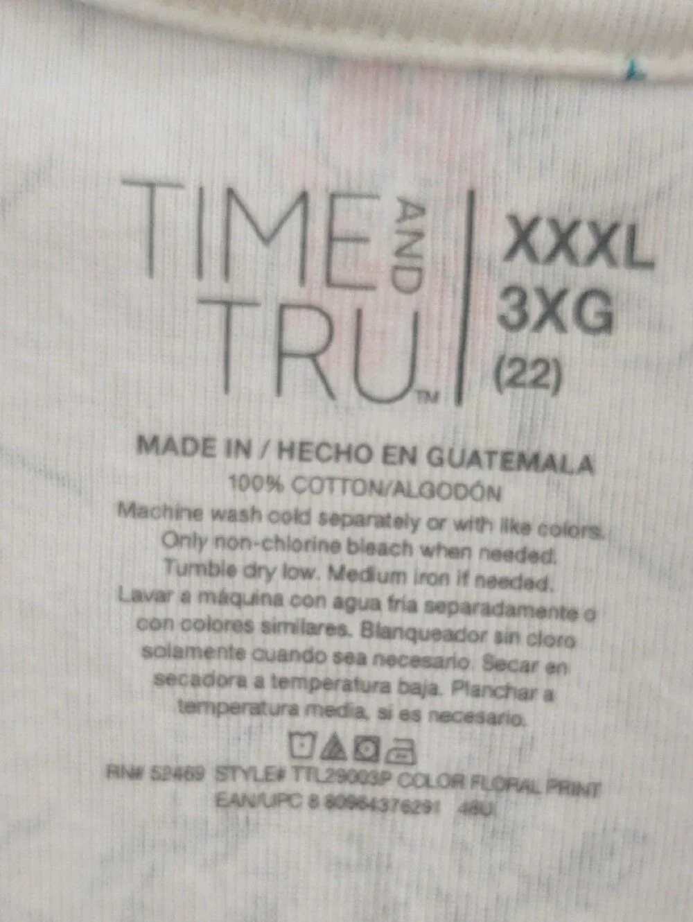 Time and Tru relaxed floral