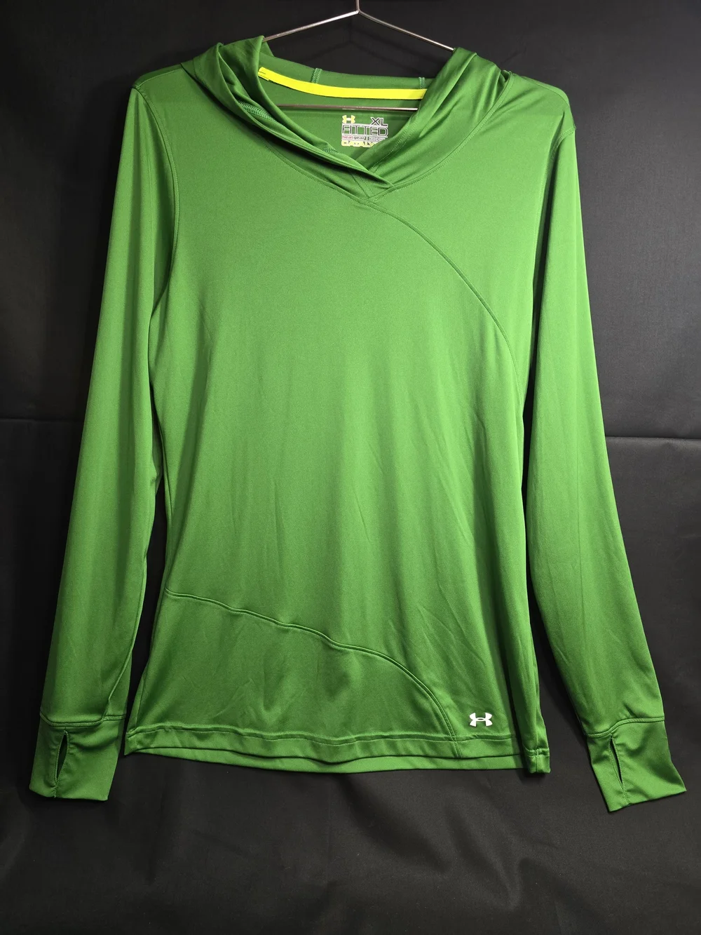 Under Armour Green Hooded Long Sleeve Top NWOT