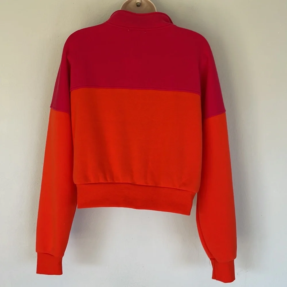 Better/Together neon pink orange quarter zip fleece pullover sweatshirt XS