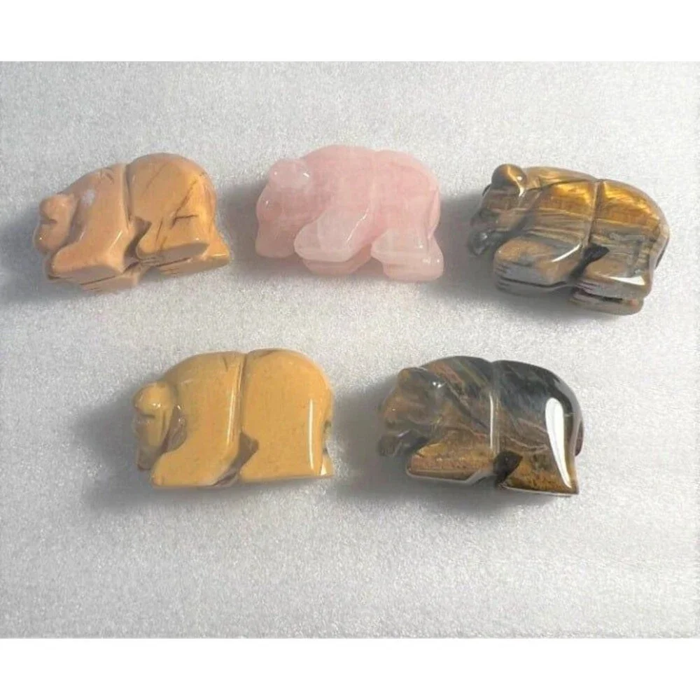 Gemstone Bear Carving - Your Choice