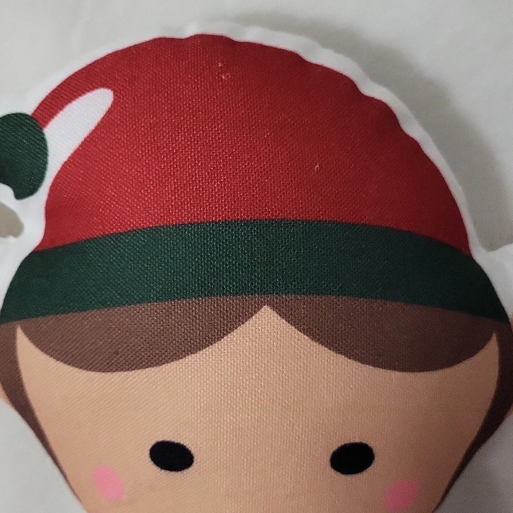 Set Of 2 Festive Elf Plush Pillows