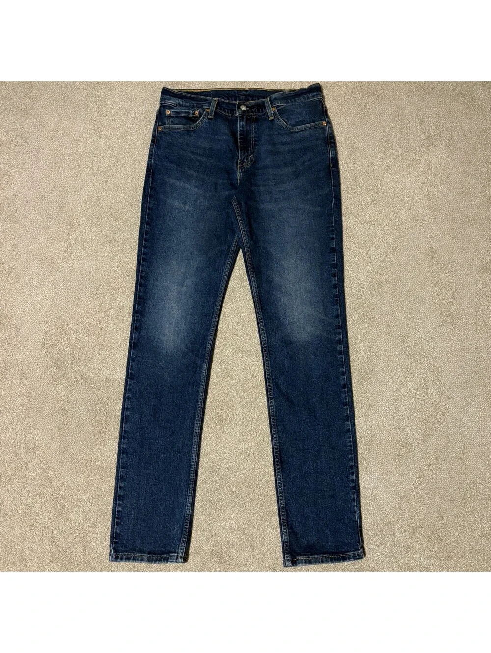 Levi's 511 Slim Fit Jeans Mens 32x34 Blue Dark Wash Tapered Leg Denim Classic