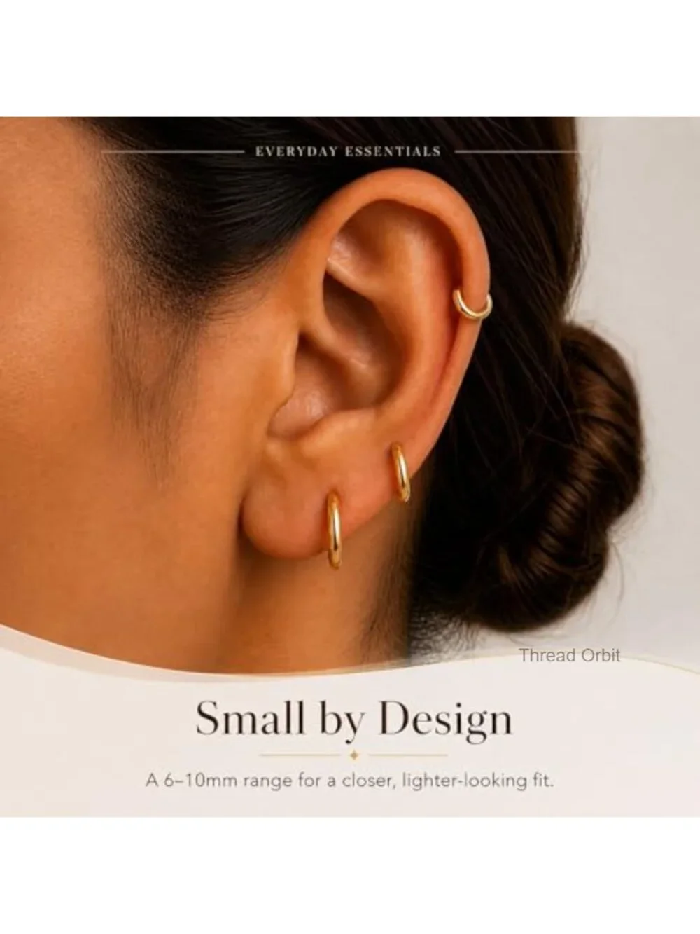14K Gold Plated Hoop Earrings Set Hypoallergenic Stackable CZ Studs